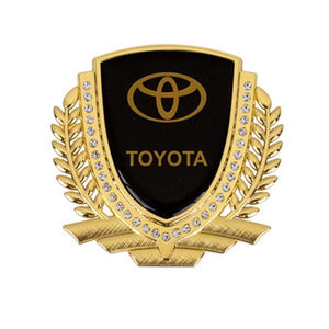 3D Wheat Ear Diamond Metal Creative Car Sticker