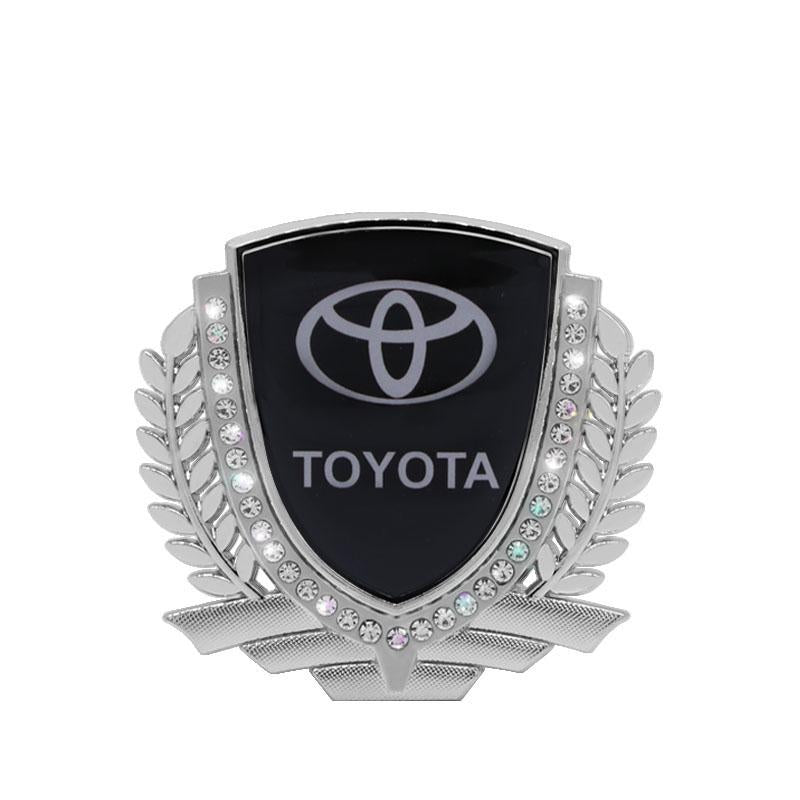 3D Wheat Ear Diamond Metal Creative Car Sticker