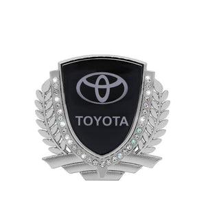 3D Wheat Ear Diamond Metal Creative Car Sticker
