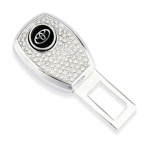 Car Seat Belt Rhinestone Metal Extended Buckle