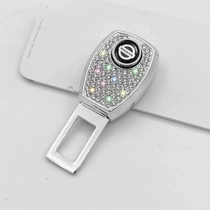 Car Seat Belt Rhinestone Metal Extended Buckle