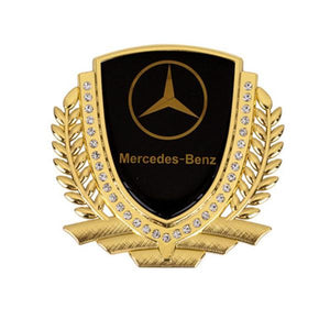 3D Wheat Ear Diamond Metal Creative Car Sticker