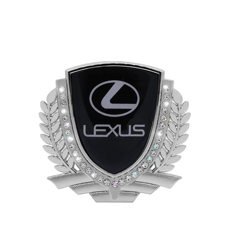 3D Wheat Ear Diamond Metal Creative Car Sticker