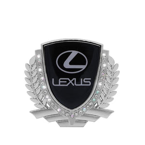 3D Wheat Ear Diamond Metal Creative Car Sticker