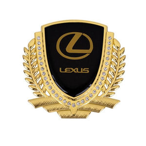 3D Wheat Ear Diamond Metal Creative Car Sticker