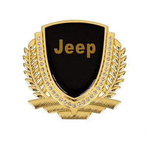3D Wheat Ear Diamond Metal Creative Car Sticker