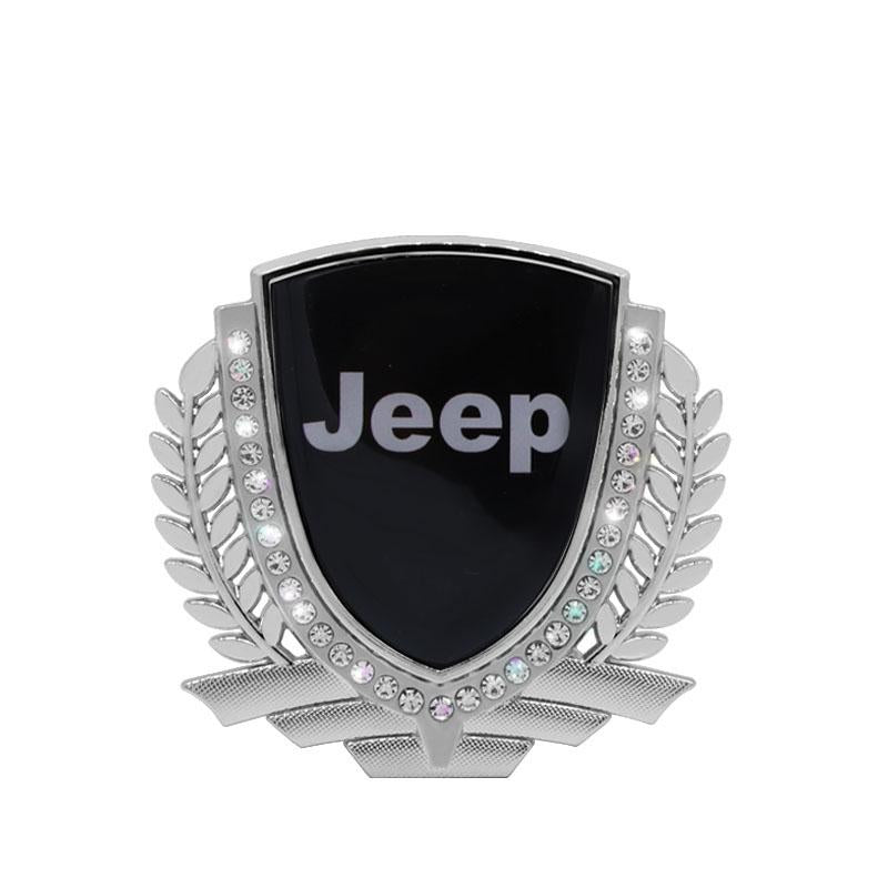 3D Wheat Ear Diamond Metal Creative Car Sticker